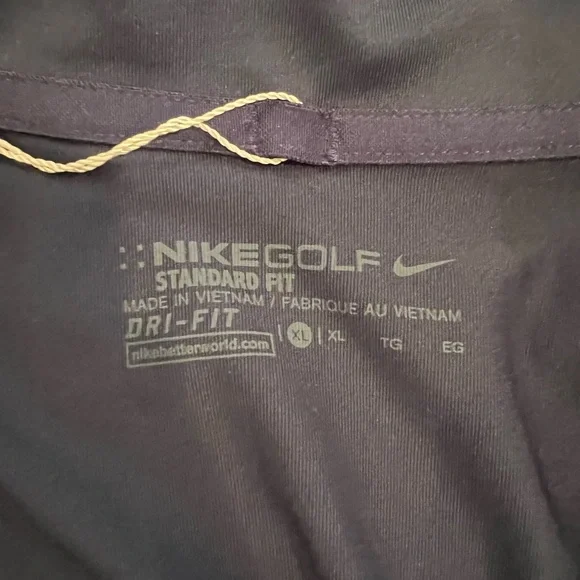 NWT Nike Golf Standard Fit Navy Blue Mens Short Polo Shirt Size XL - Picture 6 of 13